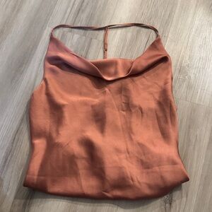 Abercrombie & Fitch Copper Satin Bodysuit